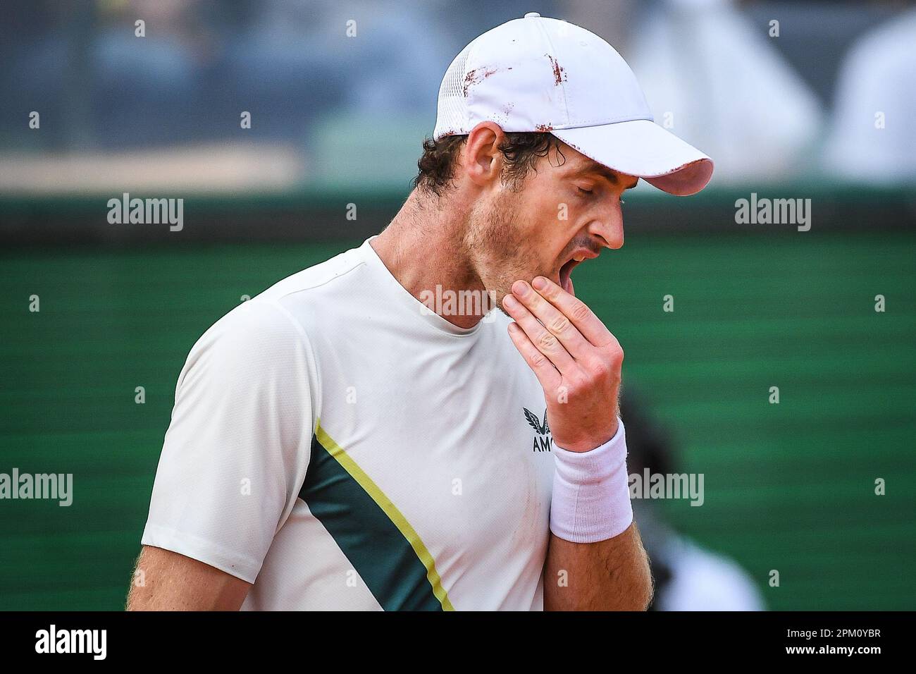 Andy MURRAY of Great Britain looks dejected during the Rolex Monte