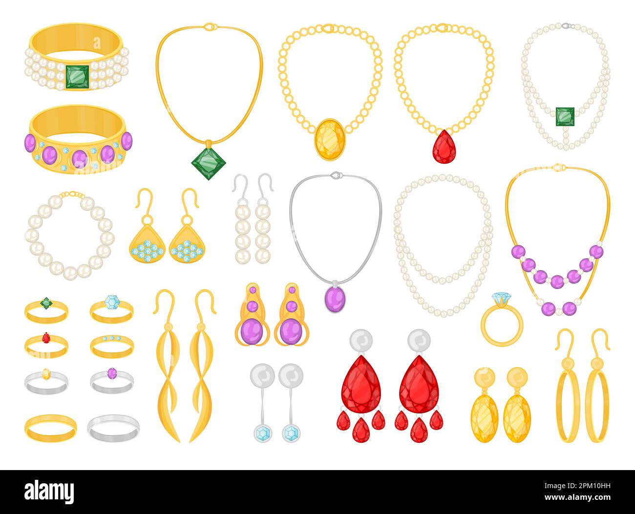 different-types-of-jewelry-vector-illustrations-set-stock-vector-image