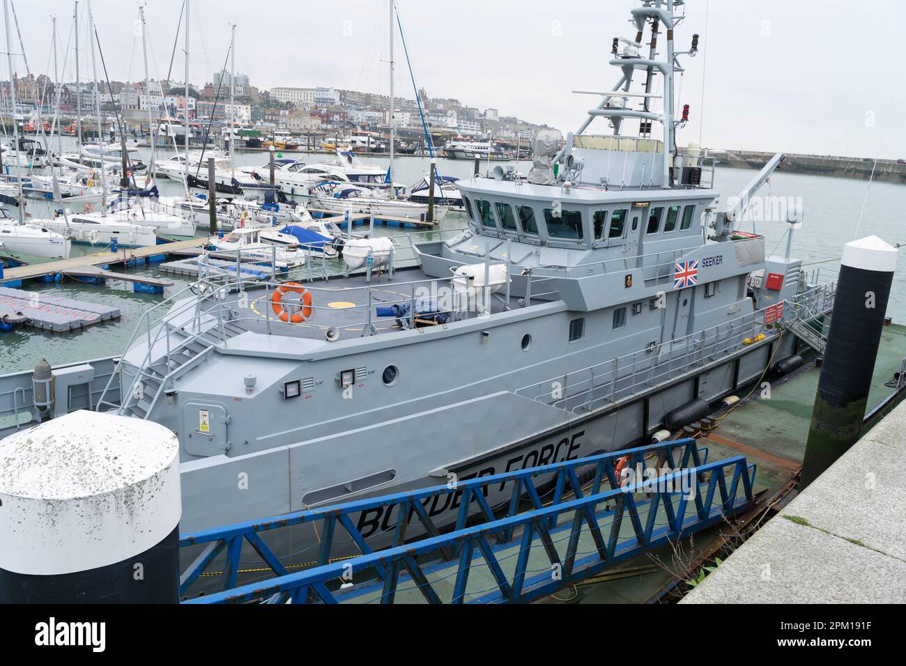 HMC Seeker the lead ship of the Customs and Excise's fleet of 42metre