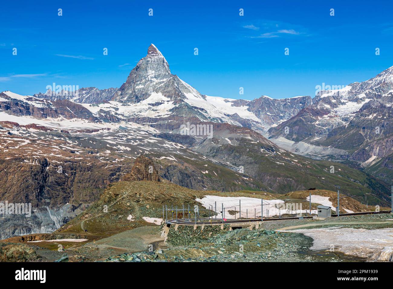 View Of The Matterhorn From Gornergrat A Rocky Ridge Of The Pennine