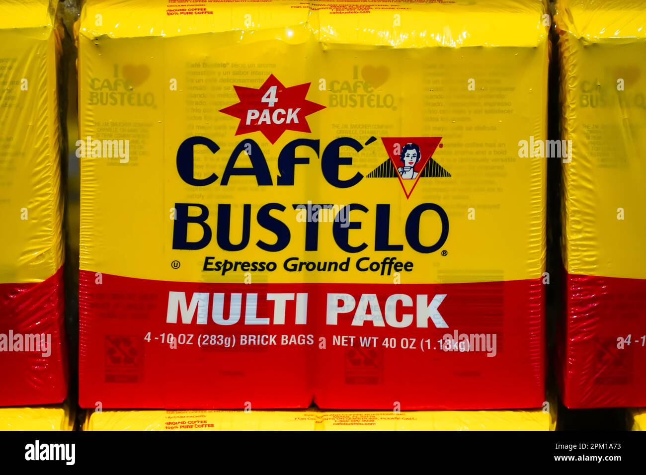 https://c8.alamy.com/comp/2PM1A73/bronx-ny-april-7-2023-cafe-bustelo-popular-latin-american-coffee-brand-yellow-bulk-container-on-wholesale-shelf-2PM1A73.jpg