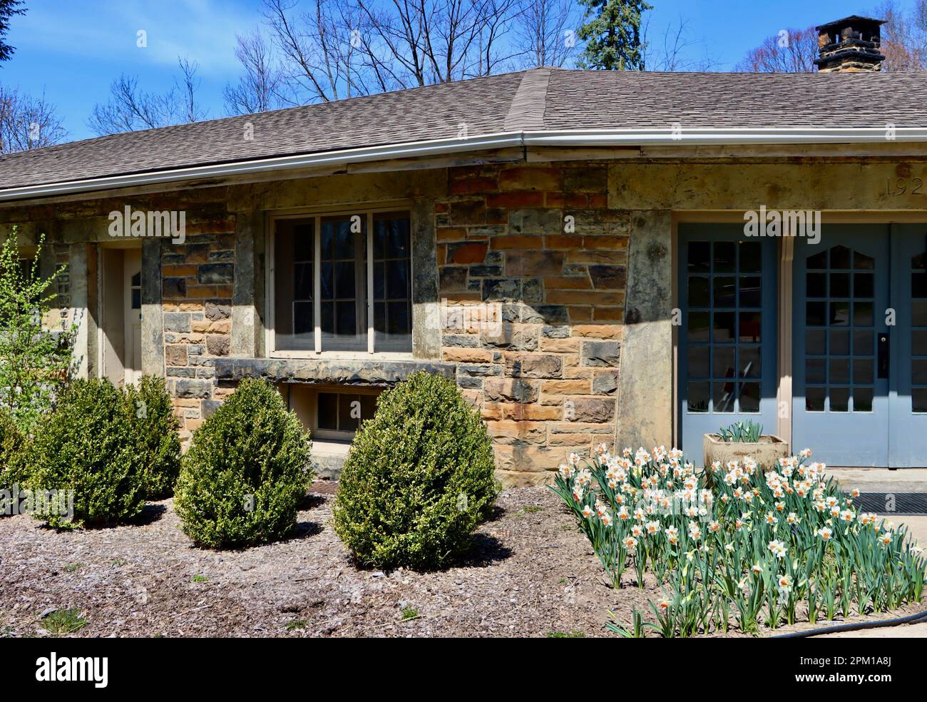 Daffodil Hall of Daffodil Hill at Lake View Cemetery in Cleveland, Ohio
