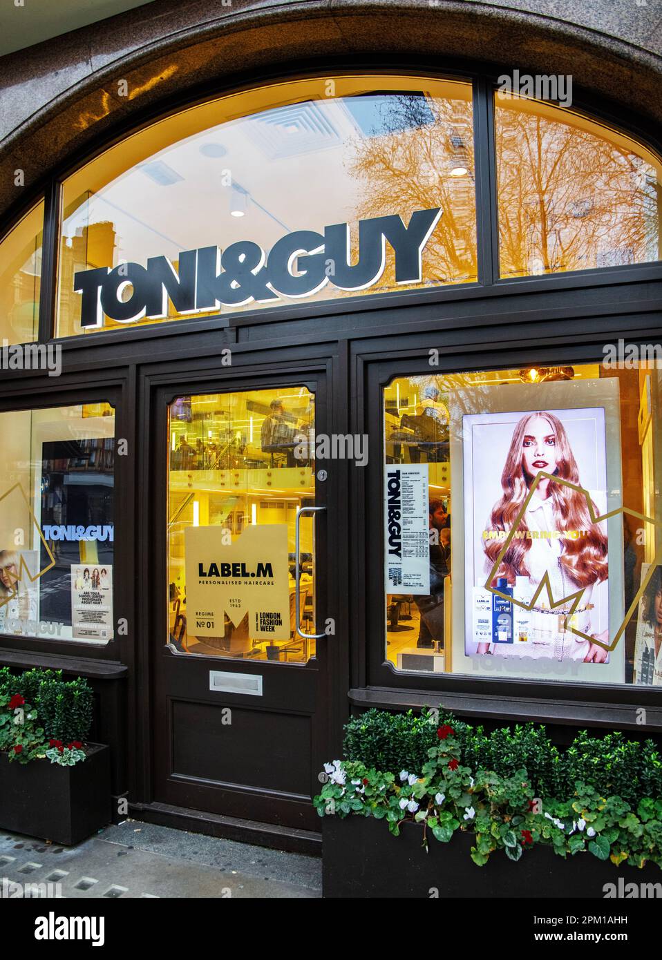 Toni & Guy, hairdressers in Sloane Square, Kensington, London, UK; Stock Photo