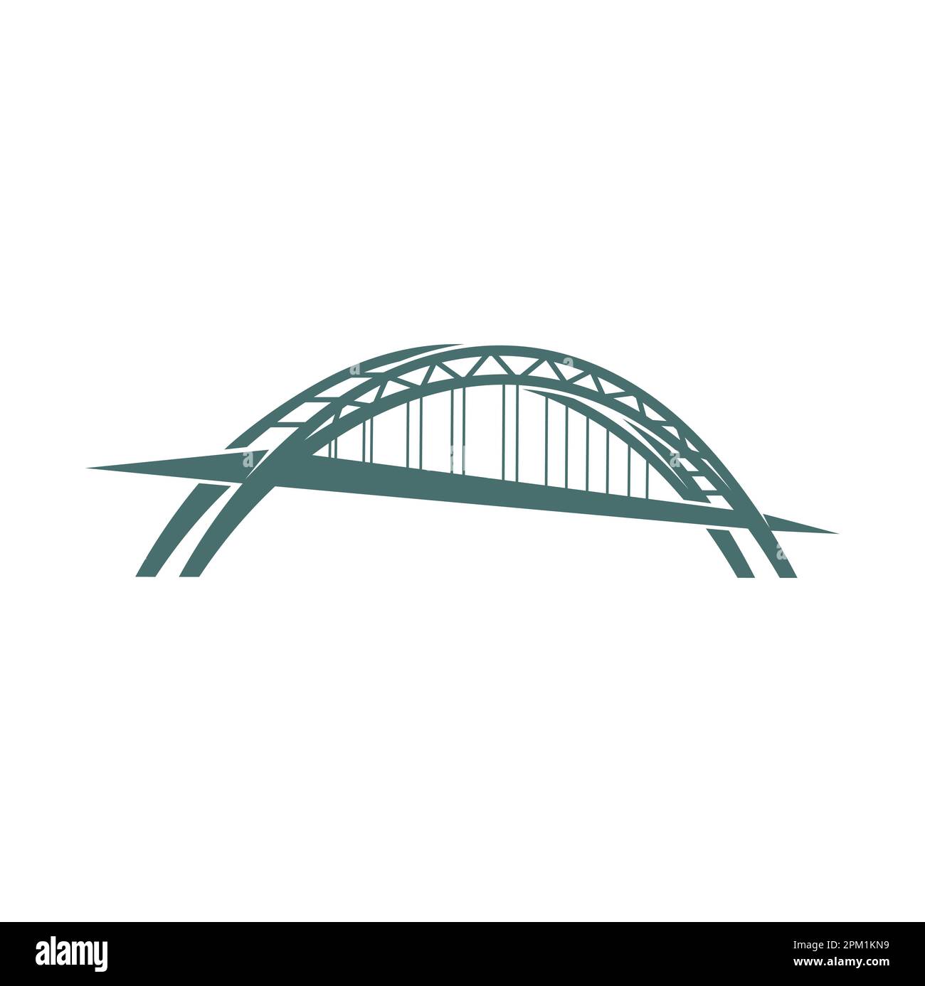 Bridge icon for transportation and travel company, construction
