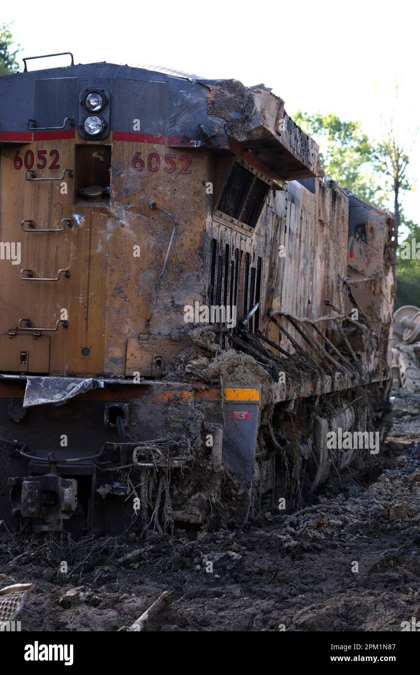 Jasper, AL, USA. 10th Apr, 2023. Vew of a Norfolk Southern 11car train