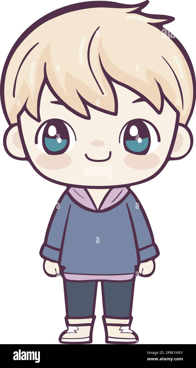 blond boy character kawaii Stock Vector Image & Art - Alamy