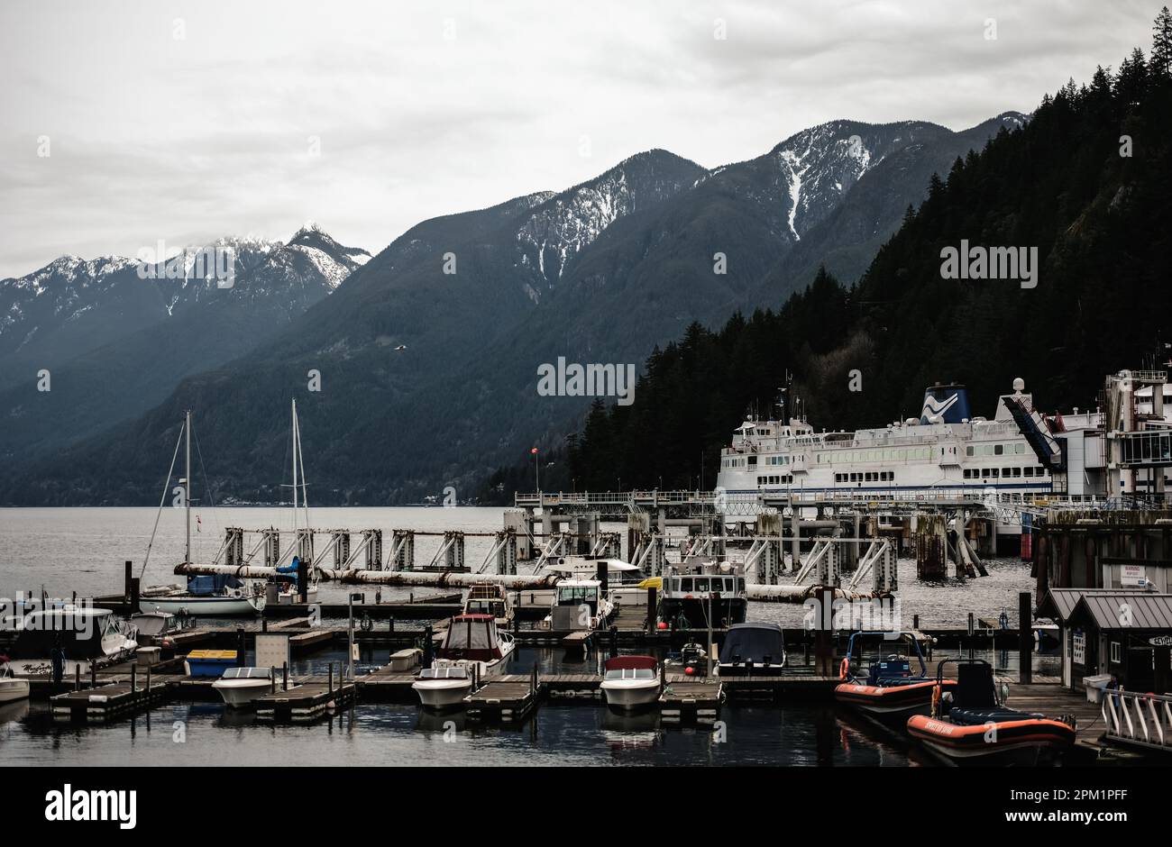 BC Ferries car and passenger ferry making one its several daily voyages