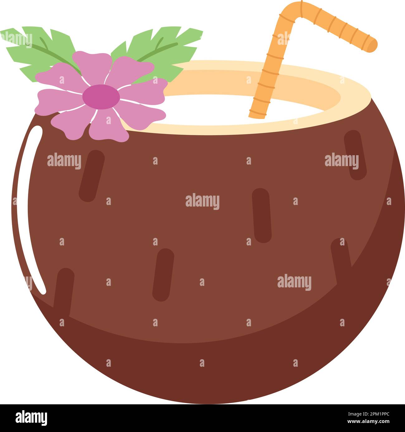Gourmet drink coconut cocktail Stock Vector Image & Art - Alamy