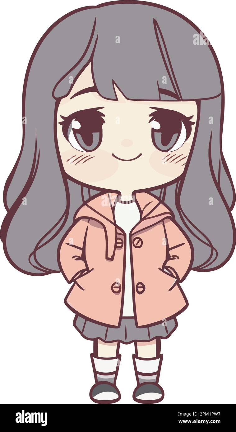 kawaii cute girl Stock Vector Image & Art Alamy