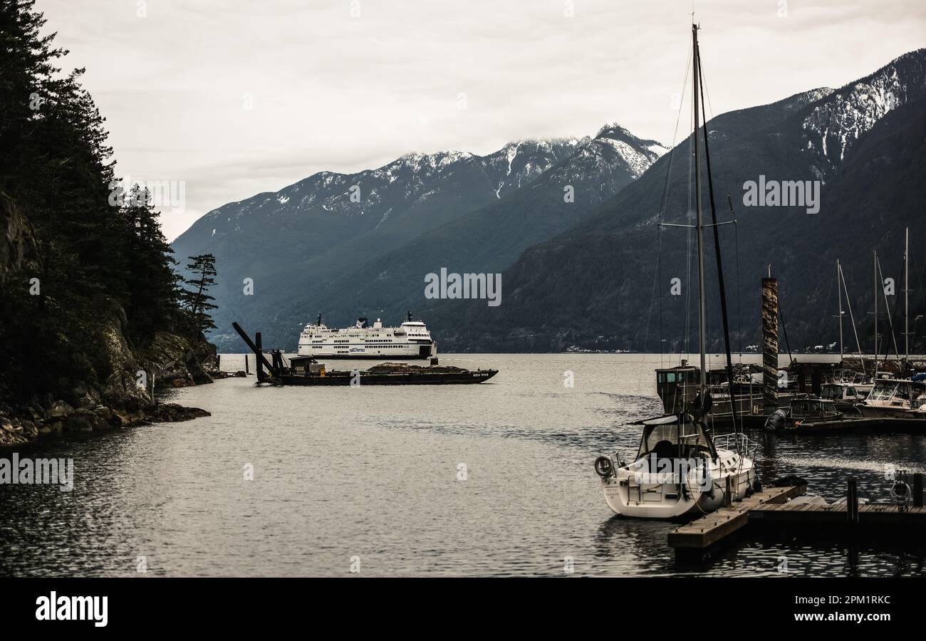 BC Ferries car and passenger ferry making one its several daily voyages