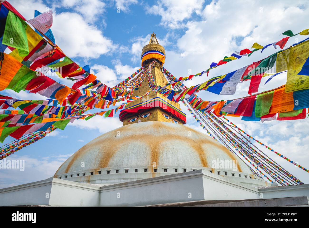 boudha stupa, aka Boudhanath, located at kathmandu, nepal Stock Photo