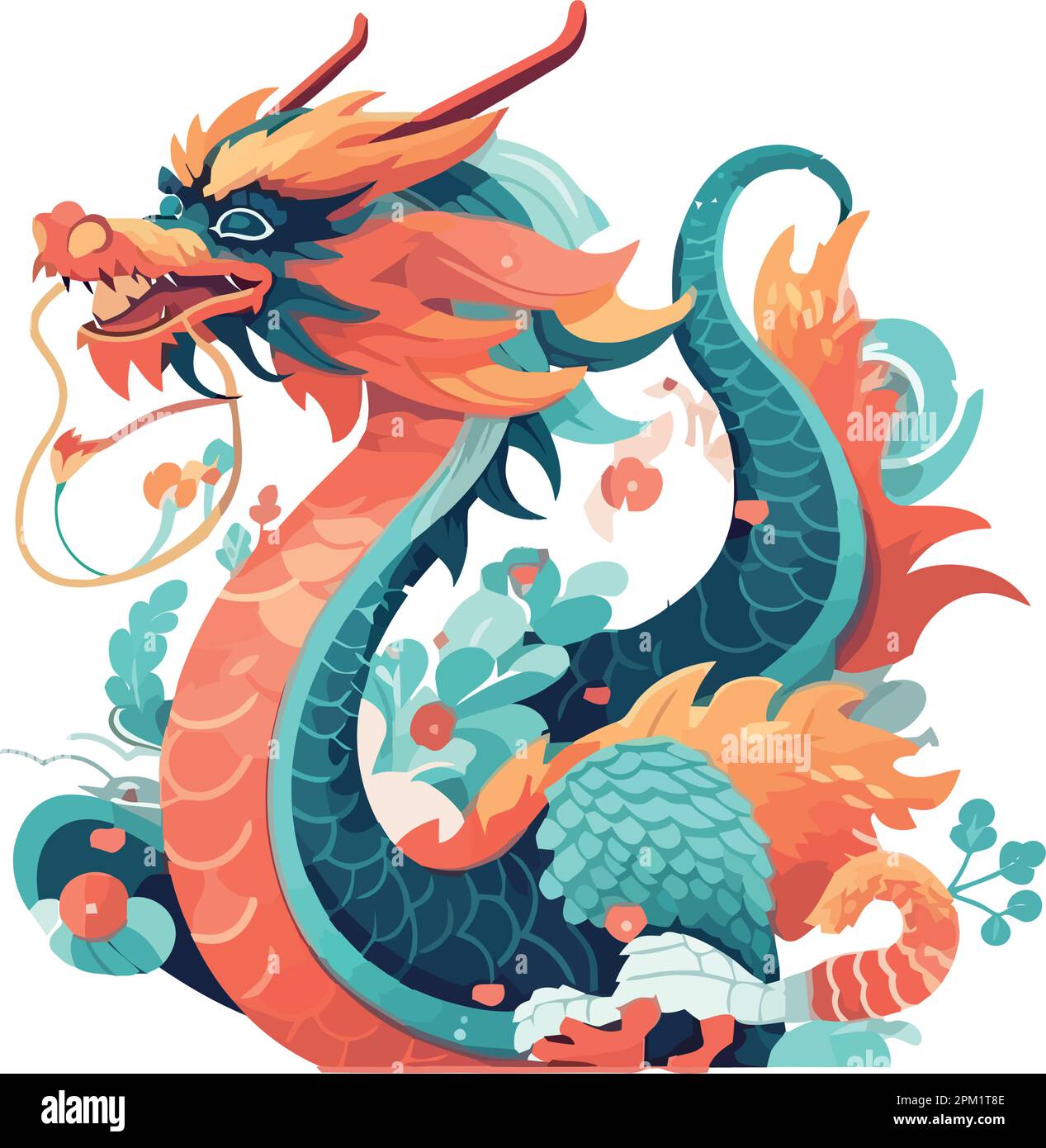 Chinese dragon symbolizes power and good luck Stock Vector