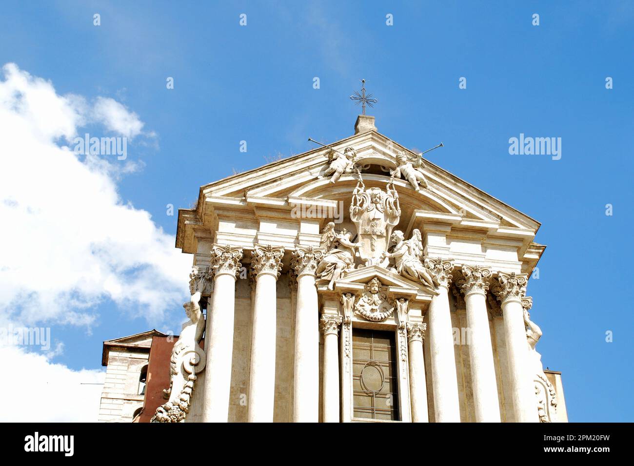 Saints Vincent and Anastasius at Trevi, it is a Baroque church built from 1646 to 1650, located in Rome, Italy, Europe Stock Photo