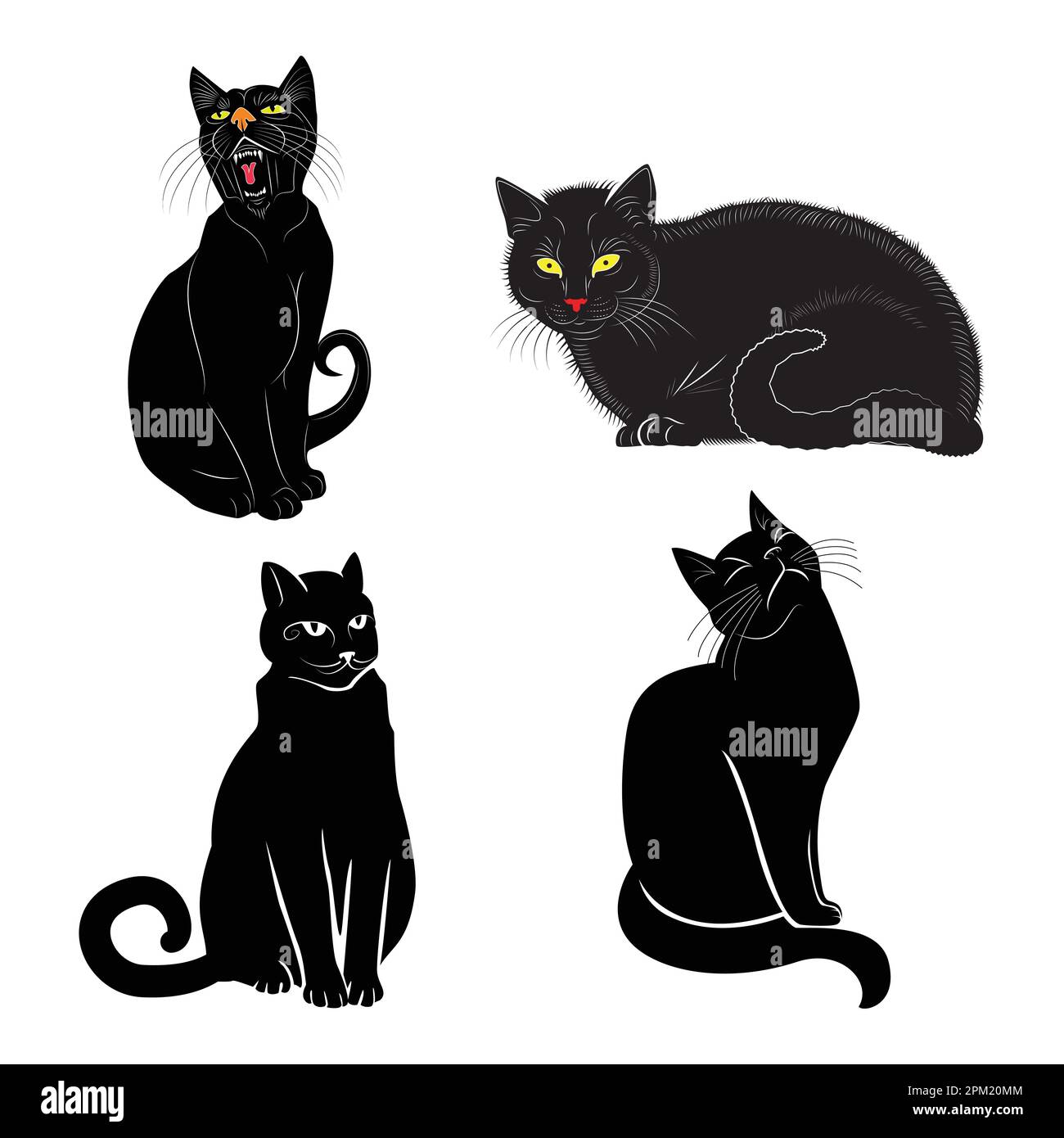 four black cats