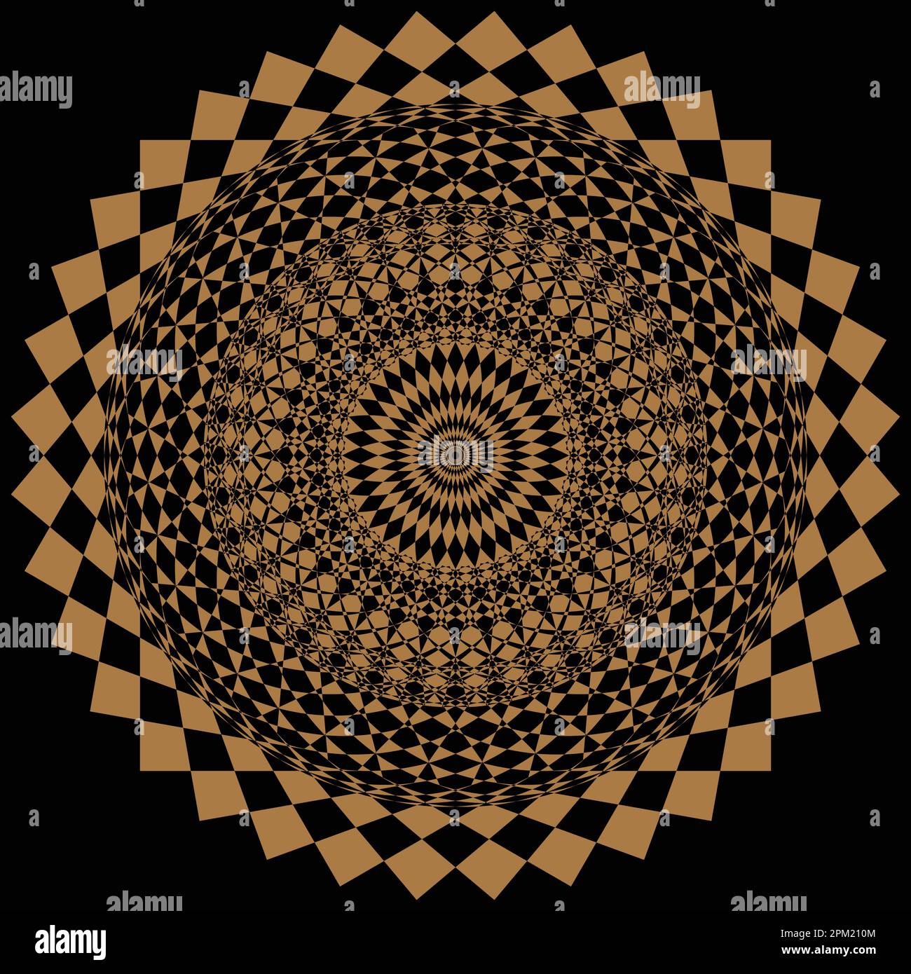 A gold and black design with a design of squares and triangles Stock ...