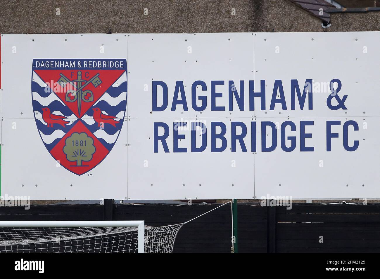 Dagenham & Redbridge FC signage during Dagenham & Redbridge vs