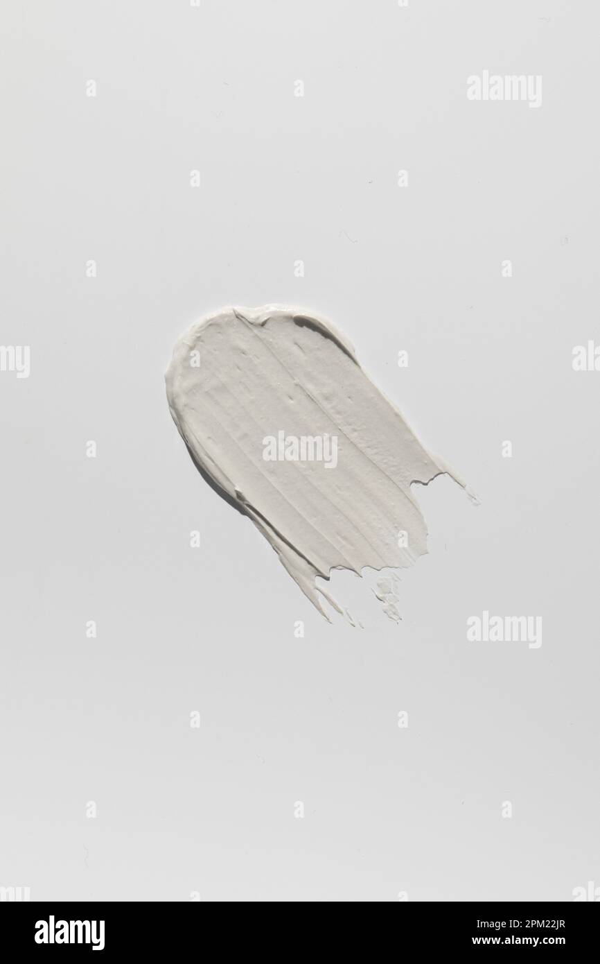 Mask Sample Texture Swatch. Sample and texture of a cleansing face mask with clay extract ...