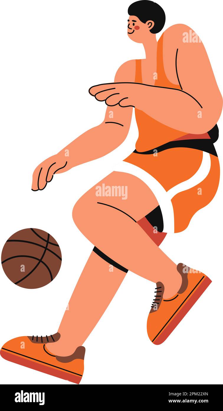 Sports basketball player, basketballer in uniform Stock Vector