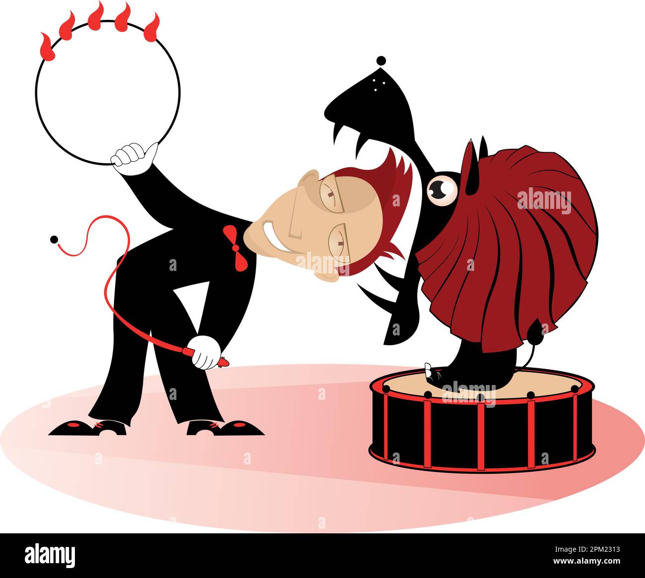 Lion tamer drawing hi-res stock photography and images - Alamy