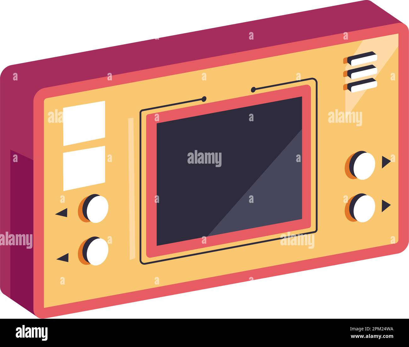 Retro old school PSP gadget with buttons for games Stock Vector