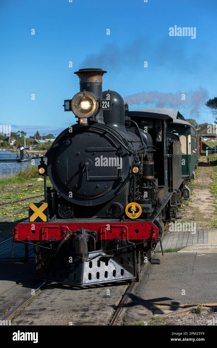 The Cockle Train driven by Engine RX 224, a 1915 built steam