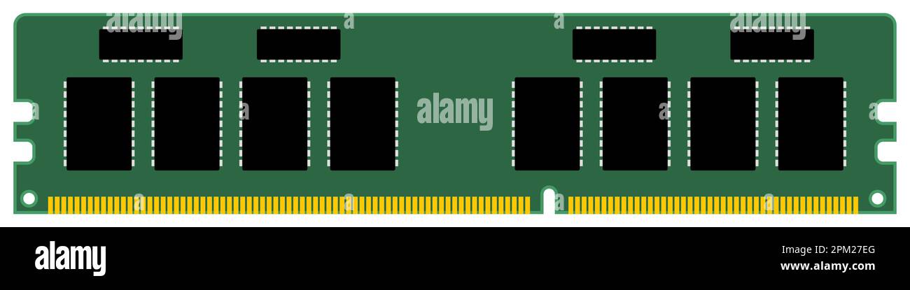 RAM for desktop computer, memory stick isolated on white background ...