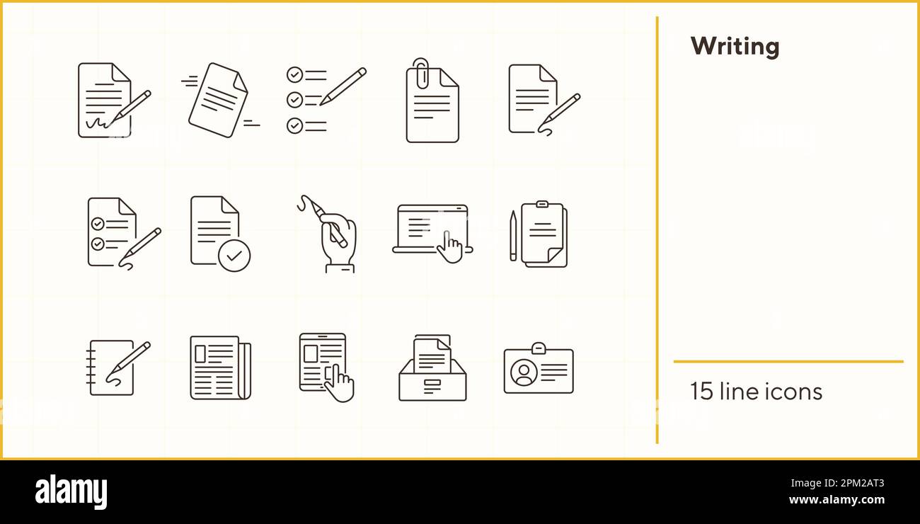 Reporting writing Stock Vector Images - Alamy
