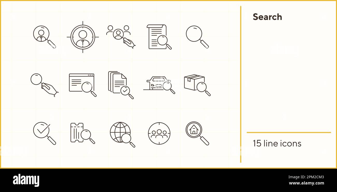 Magnifying glass search ticket Stock Vector Images - Alamy