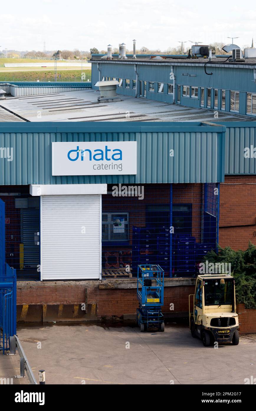 Dnata Catering building, Birmingham Airport, UK Stock Photo