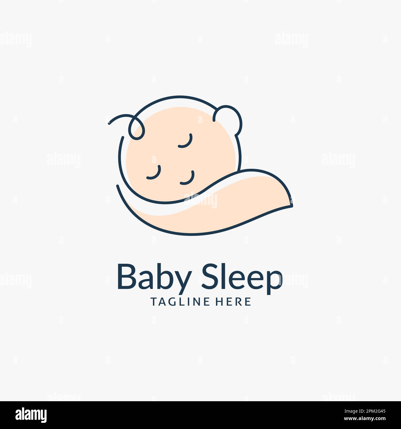 sleeping-baby-logo-design-in-line-art-style-stock-vector-image-art
