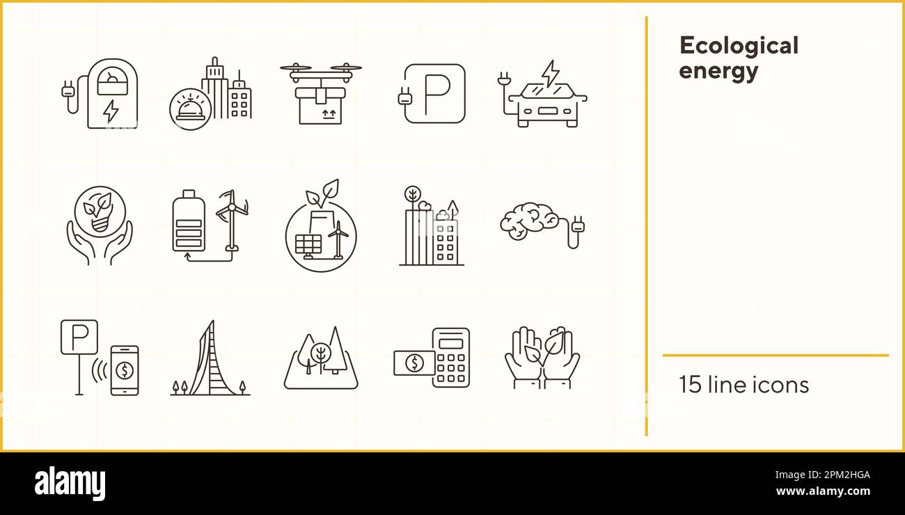Ecological energy icons Stock Vector Image & Art - Alamy