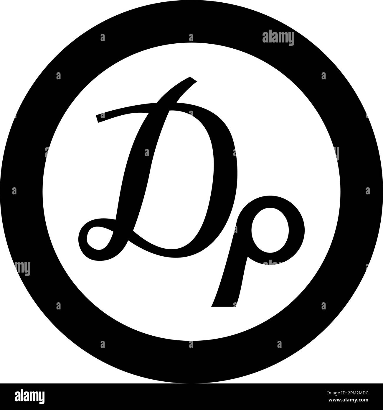 Drachma symbol current currency Greece sign money GRD monetary greek icon in circle round black color vector illustration image solid outline style Stock Vector