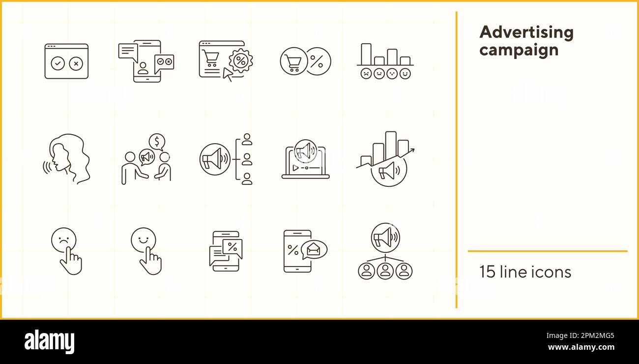 Advertising campaign icons Stock Vector Image & Art - Alamy