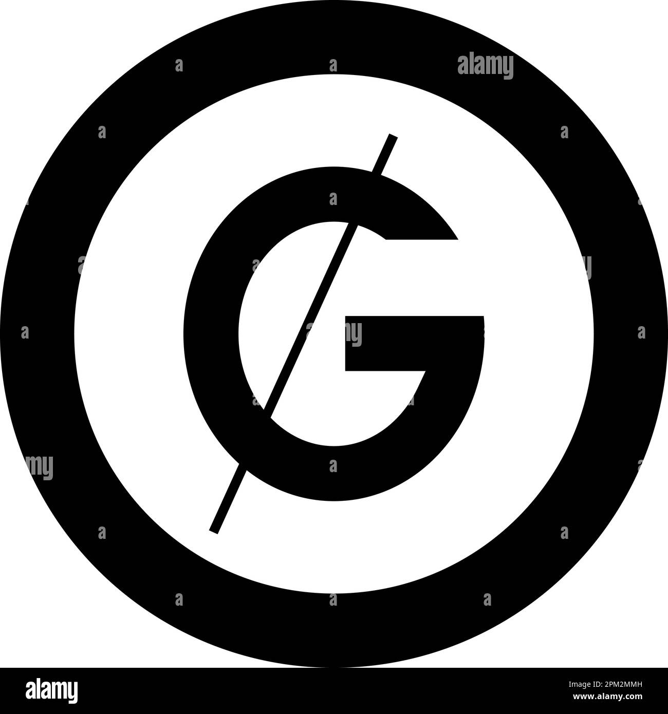 Guarani PYG Sign Paraguay currency symbol Paraguayan icon in circle 