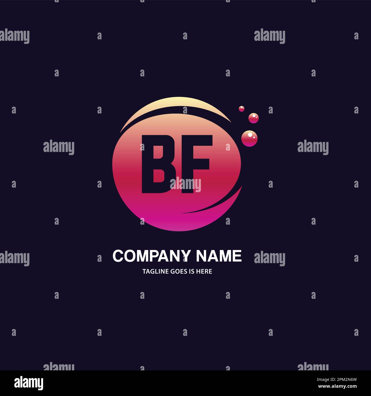 initial logo With Colorful Circle template vector Stock Vector