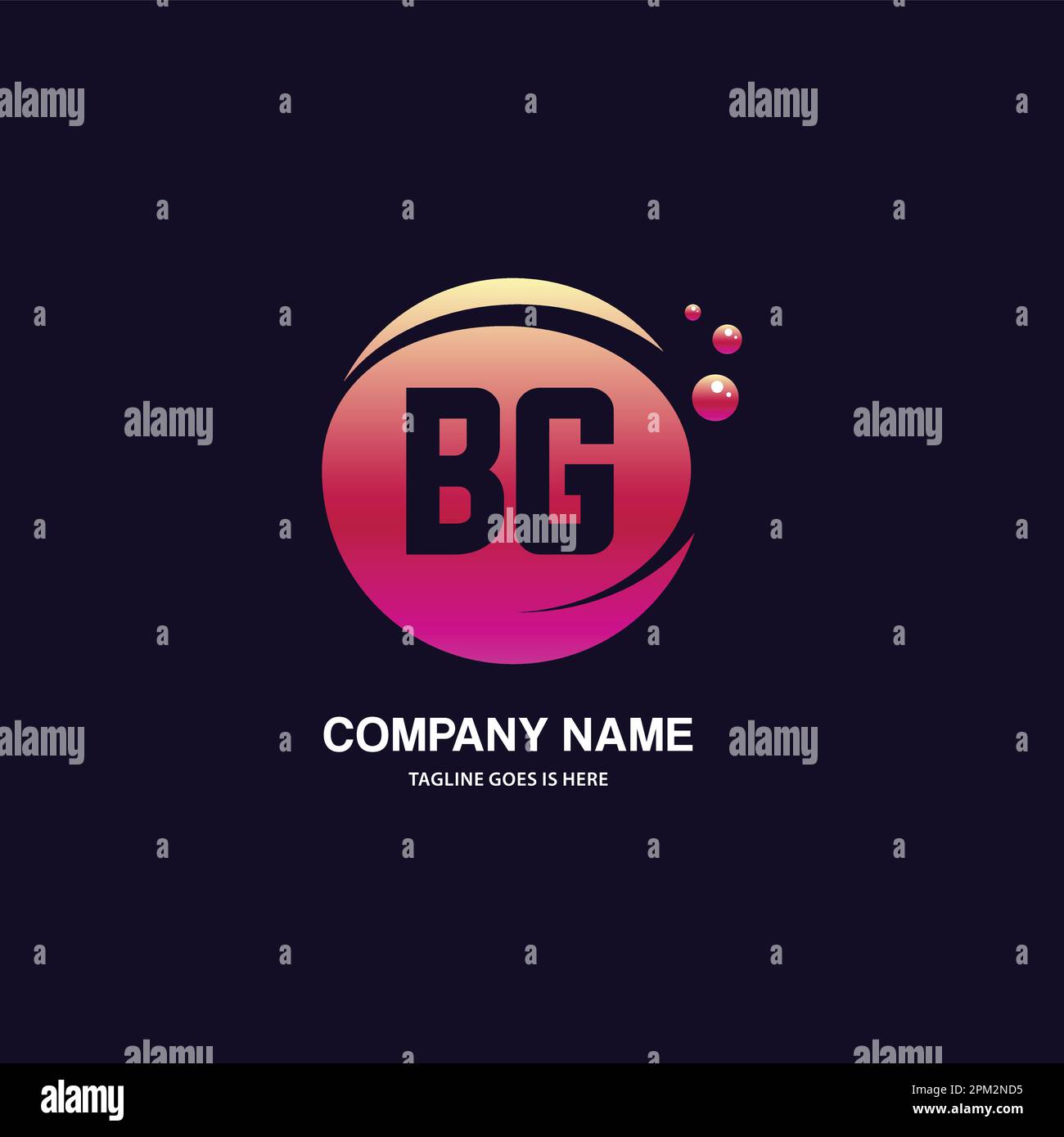 initial logo With Colorful Circle template vector Stock Vector