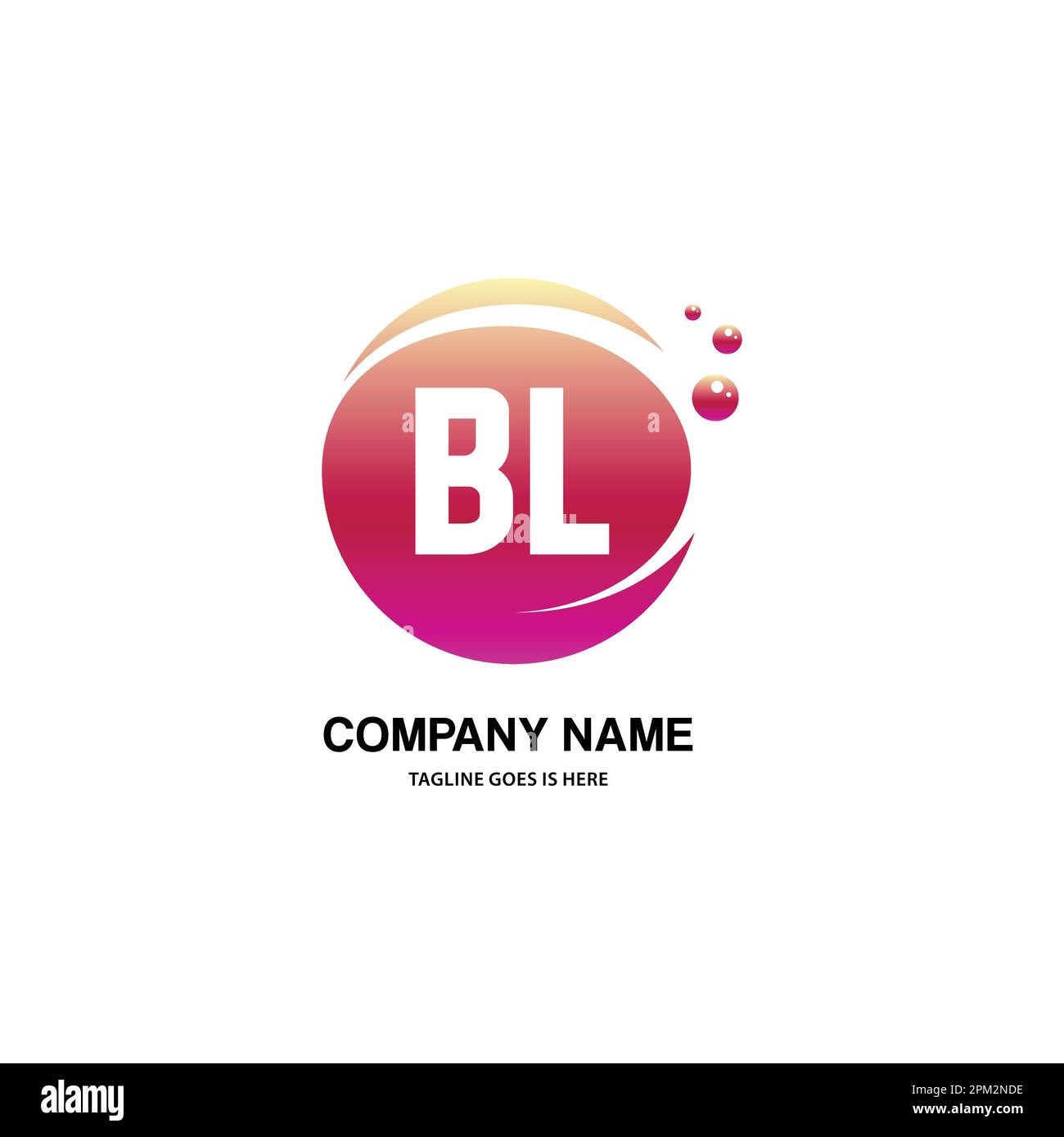 initial logo With Colorful Circle template vector Stock Vector