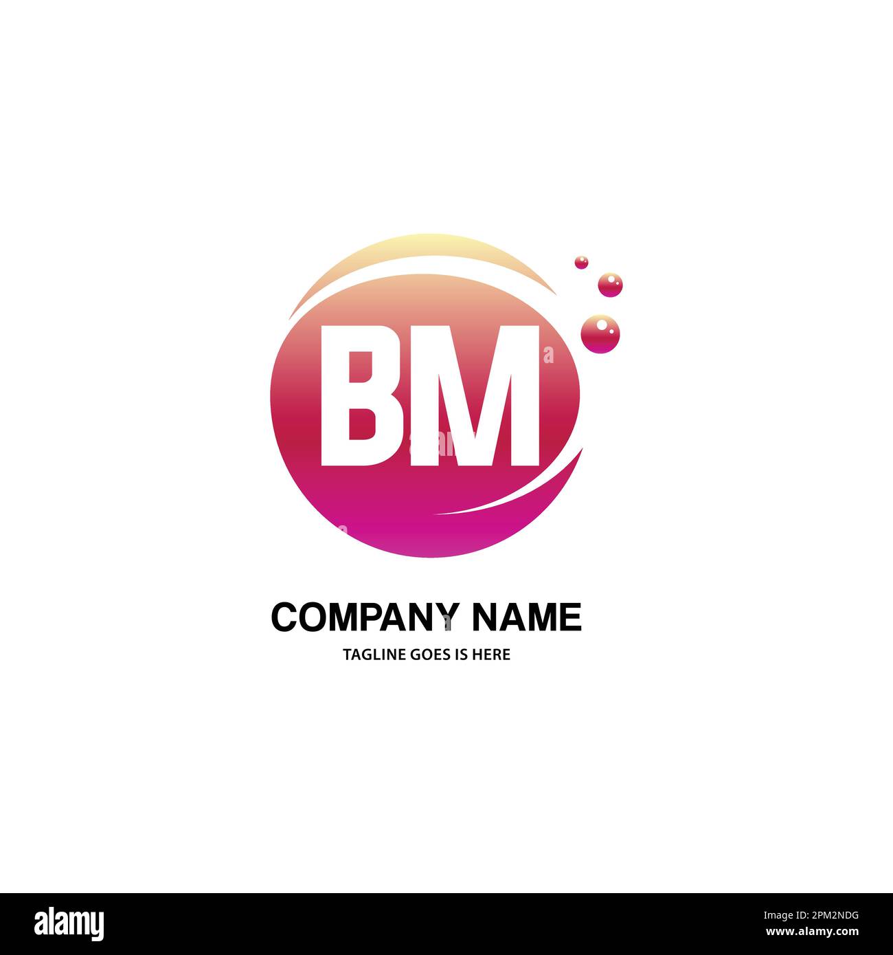 initial logo With Colorful Circle template vector Stock Vector