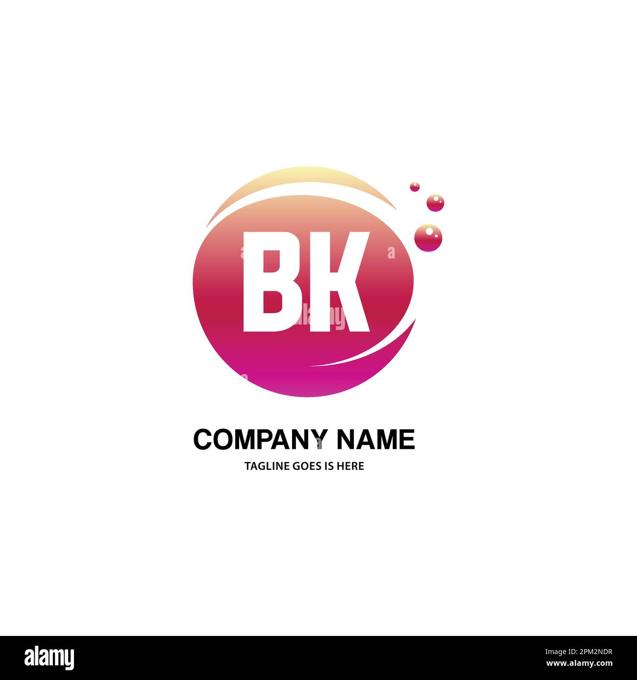 initial logo With Colorful Circle template vector Stock Vector
