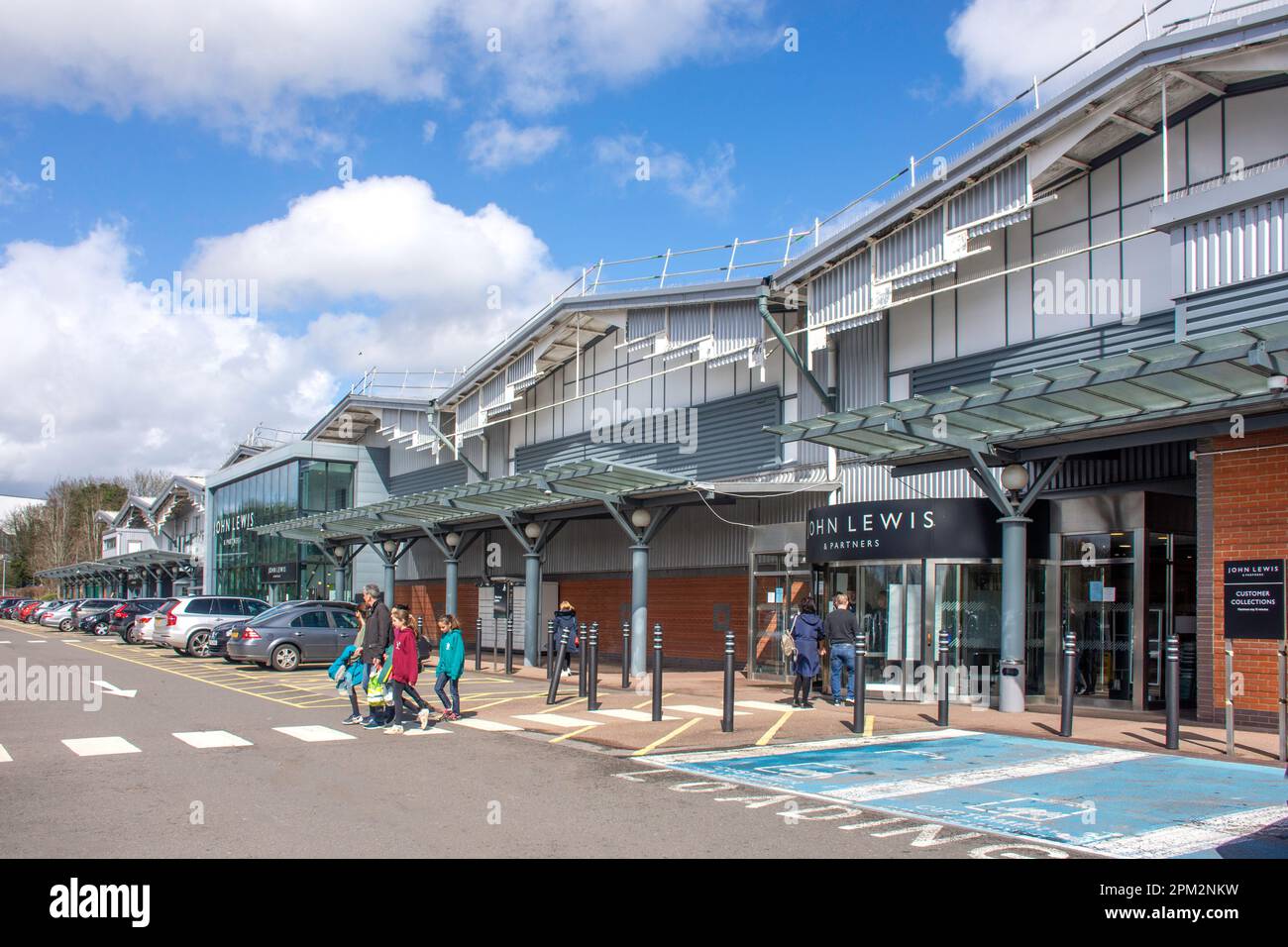 Entrance to John Lewis & Partners department store, Holmers Farm Way, High Wycombe, Buckinghamshire, England, United Kingdom Stock Photo