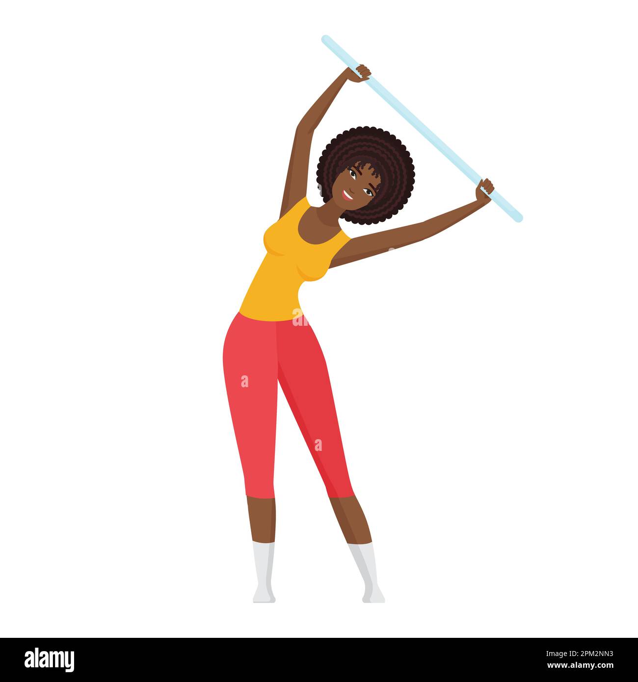 Fitness instructor exercise. Weight loss program, stretching coach