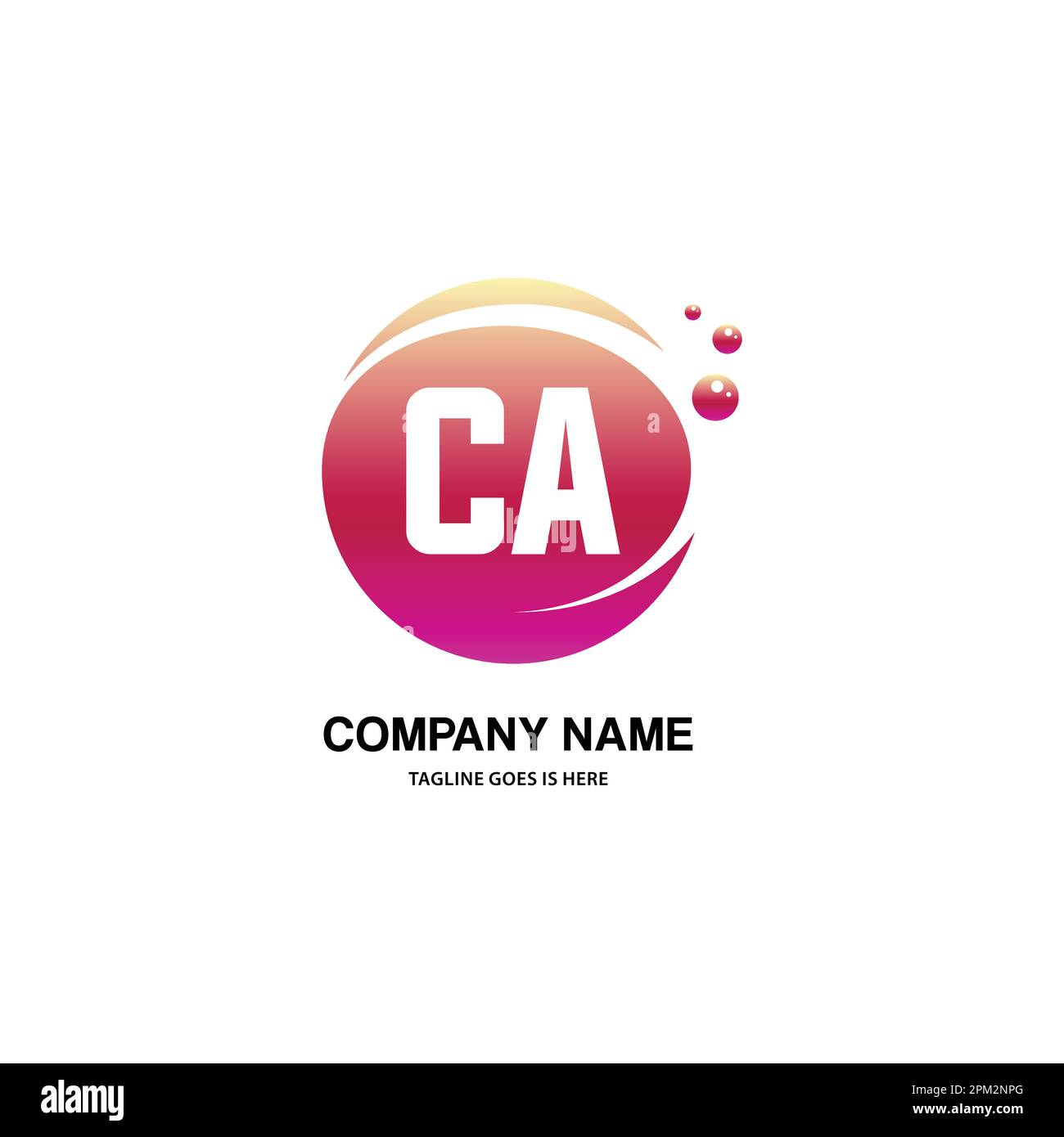 initial logo With Colorful Circle template vector Stock Vector