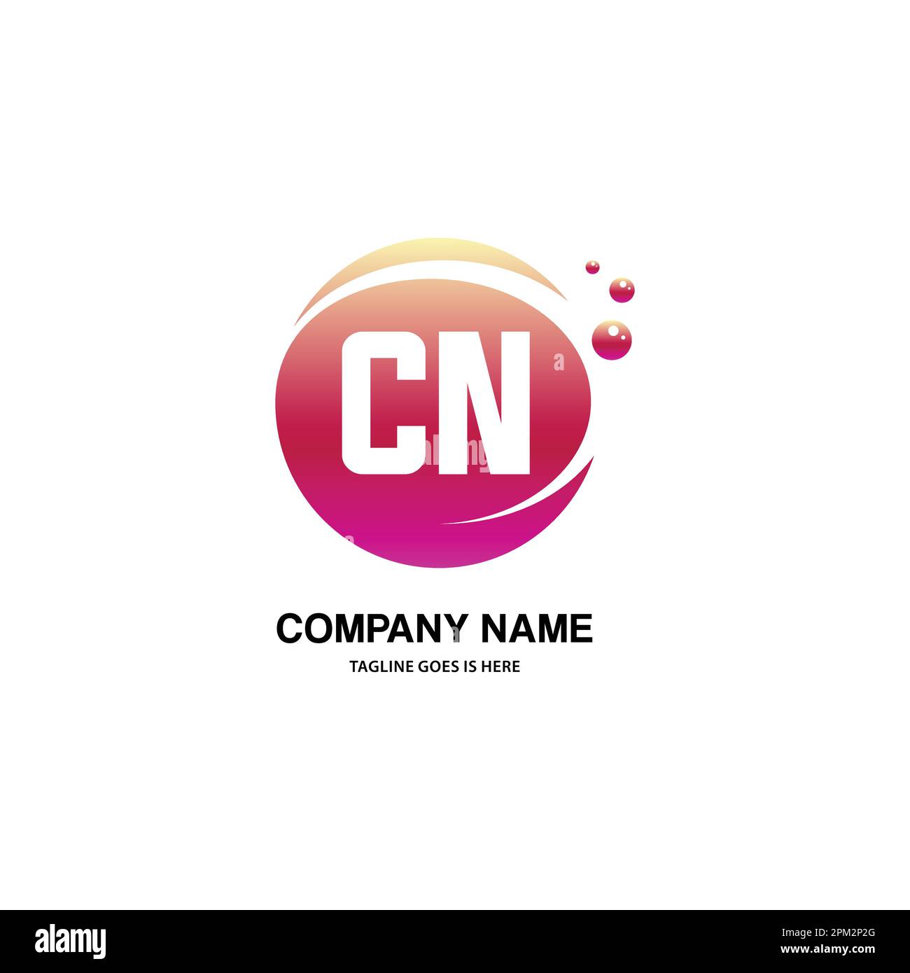 initial logo With Colorful Circle template vector Stock Vector