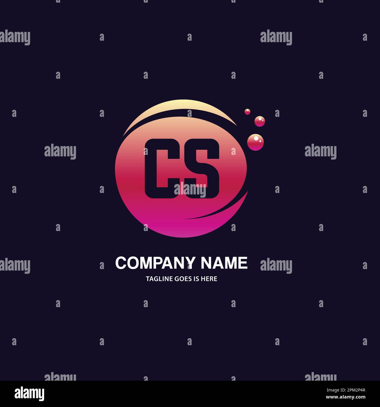 initial logo With Colorful Circle template vector Stock Vector