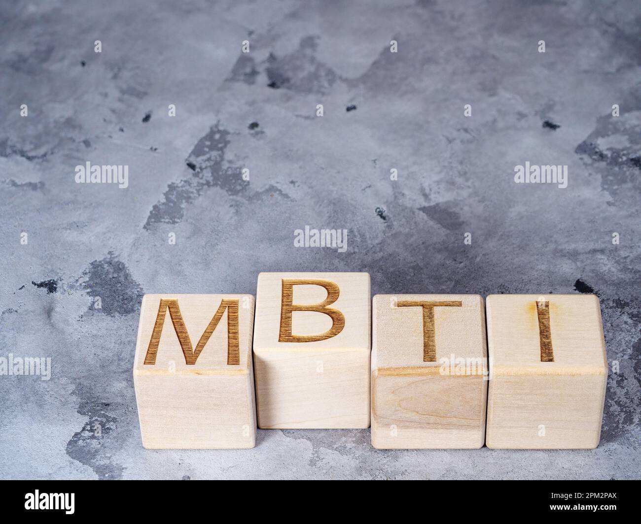 MBTI as concept of psychological testing for self-knowledge and personal growth Stock Photo