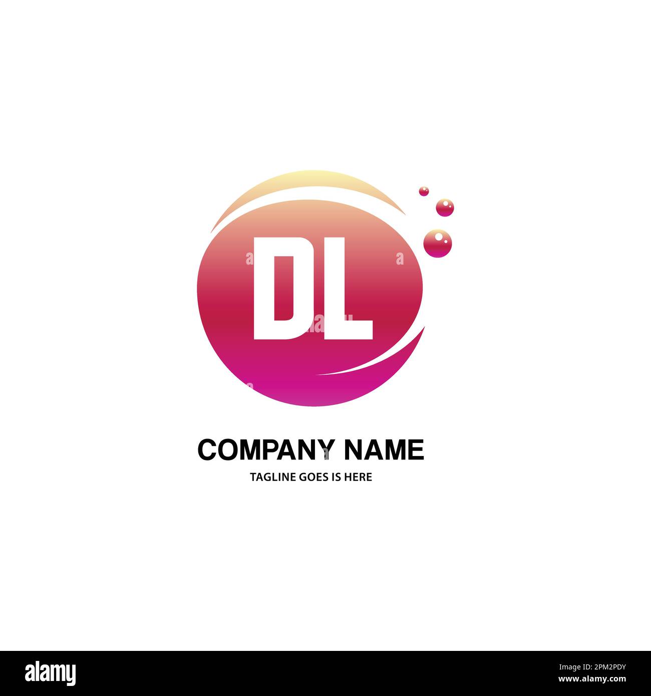 initial logo With Colorful Circle template vector Stock Vector