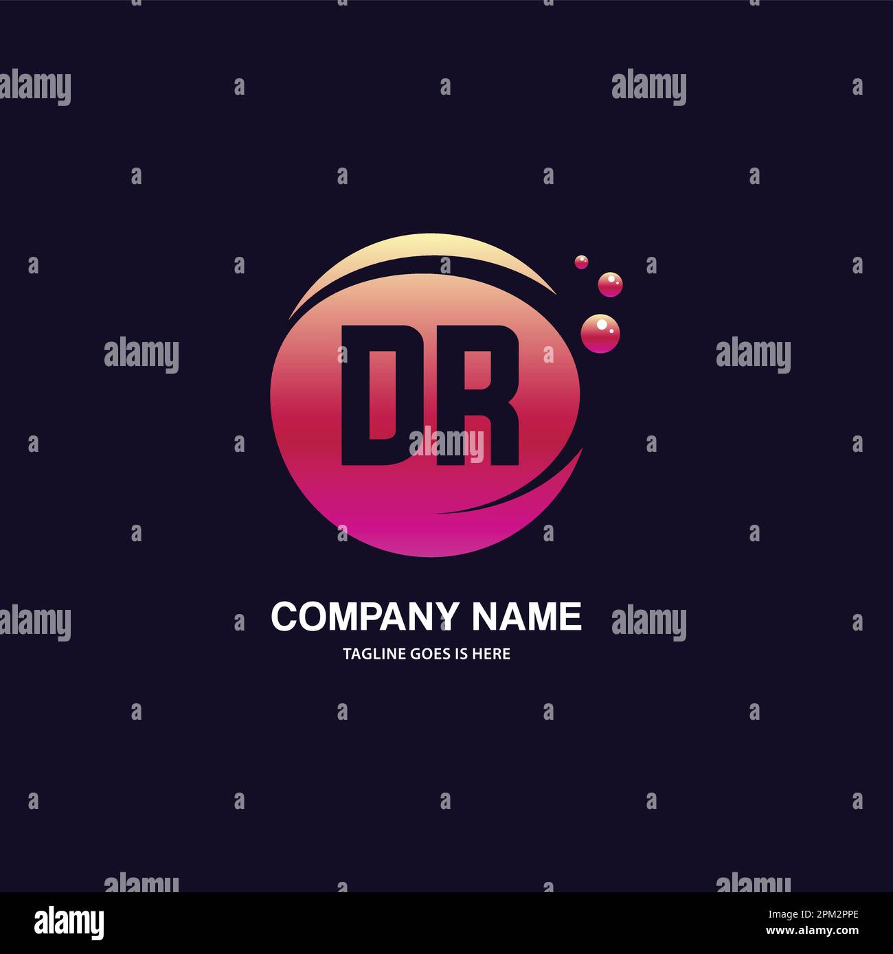 initial logo With Colorful Circle template vector Stock Vector
