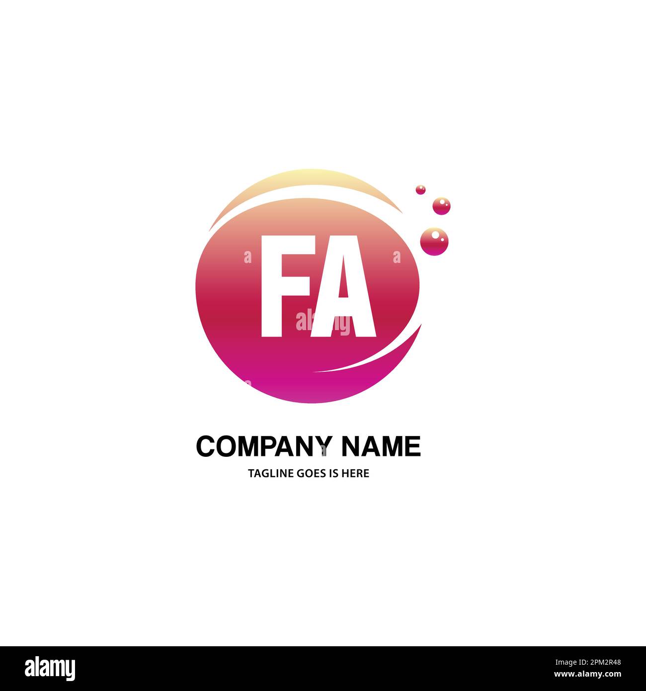 initial logo With Colorful Circle template vector Stock Vector