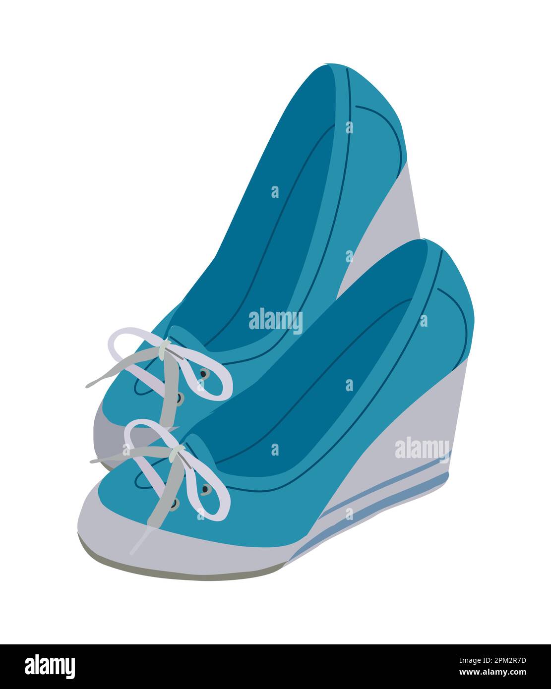 Trendy and fashion womens blue sneakers vector Stock Vector Image & Art ...