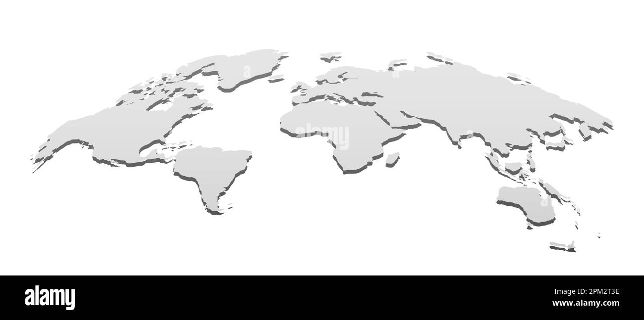 3D Globe World Map Template. Monochrome Design for Education, Science 3D Globe World Map Template. Monochrome Design for Education, Science